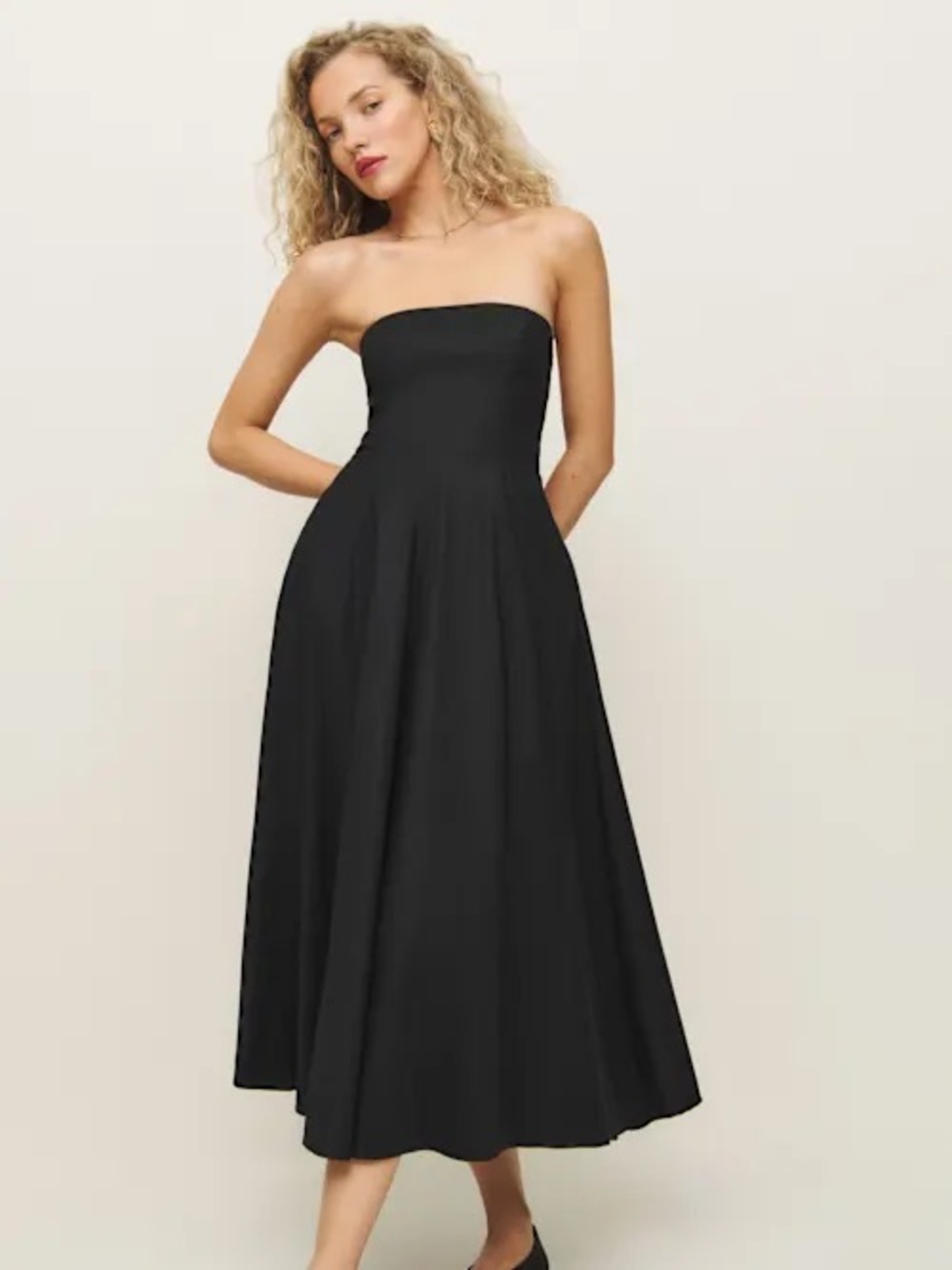 Reformation Astoria Dress Black - Size 6